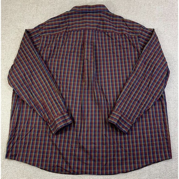 Duluth Trading Company Shirt Wrinkle Fighter Men's 4XL Button Down Red Plaid - Picture 3 of 8